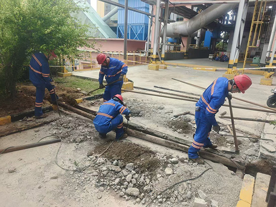 发电工段地埋疏水管道检修更换纪实